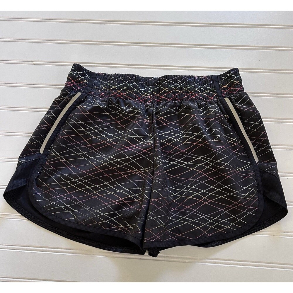 Athletic Works Girls L (10-12) Plus Active Shorts Rainbow Geometric Reflective